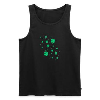 Shamrock,Shamrocks, Leaf - Men's Premium Organic Tank Top - black - Front - Michal (187cm)