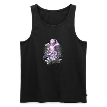 Engel - Männer Premium Bio Tank Top - Schwarz - Vorne - AI Model Male 178 light (178cm)