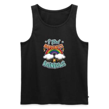 LGBTLGBTQ Rainbow Gay Lesbian Gift - Men's Premium Organic Tank Top - black - Front - Michal (187cm)