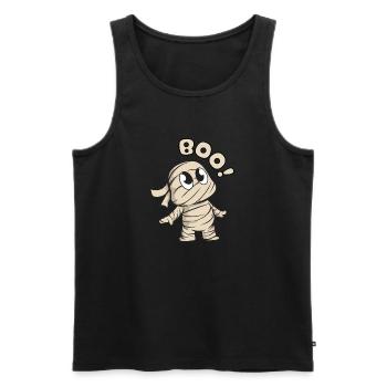 Halloween Süsse Mumie - Männer Premium Bio Tank Top - Schwarz - Vorne - Michal (187cm)