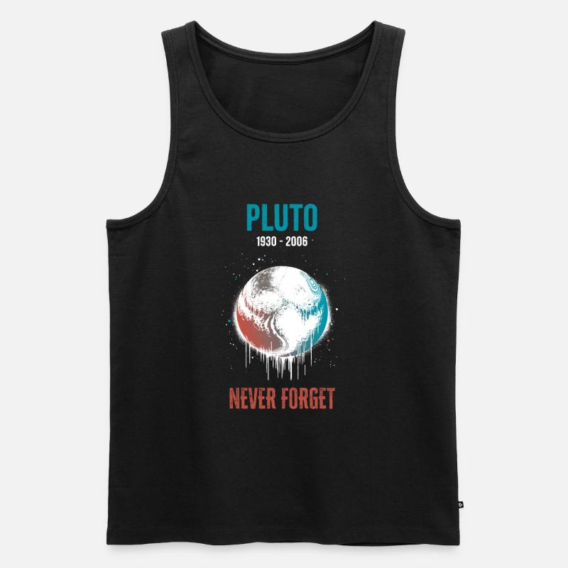 Pluto, never forget - Men's Premium Organic Tank Top - black