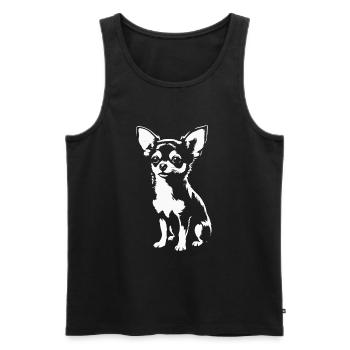 Chihuahua Adorable design for dog lovers - Men's Premium Organic Tank Top - black - Front - AI Model Male 178 light (178cm)