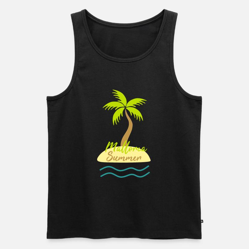 Mallorca summer - Männer Premium Bio Tank Top - Schwarz