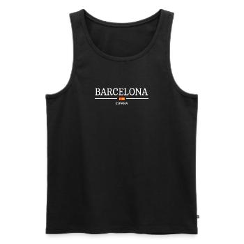 Barcelona - Débardeur bio Premium Homme - noir - Devant - AI Model Male 178 light (178cm)