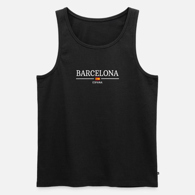 Barcelona - Männer Premium Bio Tank Top - Schwarz