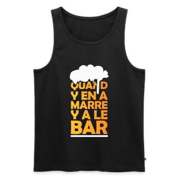 Humour Bar Bistrot Sortie Du Boulot Bière - Débardeur bio Premium Homme - noir - Devant - AI Model Male 178 light (178cm)