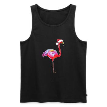Un autre flamant rose de Noël - Débardeur bio Premium Homme - noir - Devant - Michal (187cm)