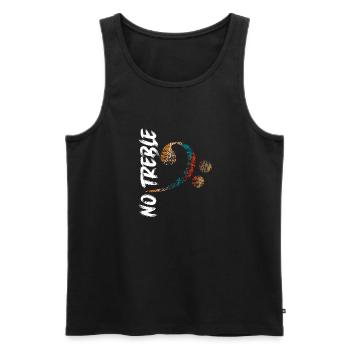 Bass kein Treble tiefe Töne Slapping Basslines - Männer Premium Bio Tank Top - Schwarz - Vorne - Michal (187cm)