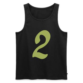 2 - Débardeur bio Premium Homme - noir - Devant - AI Model Male 178 light (178cm)