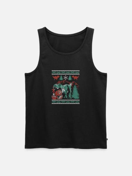 Dinosaur Christmas Meat Eating Dino Gift - Men's Premium Organic Tank Top - black