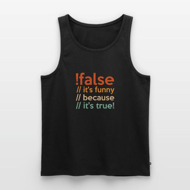 Programmierer false true Informatiker Student Code Männer Premium Bio Tank Top