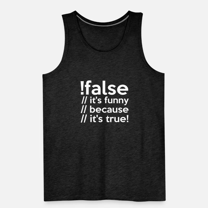 Programmierer false true Informatiker Student Code Männer Premium Bio Tank Top