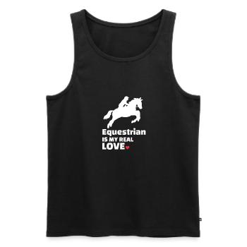Reiter Pferdeliebhaber - Männer Premium Bio Tank Top - Schwarz - Vorne - Michal (187cm)