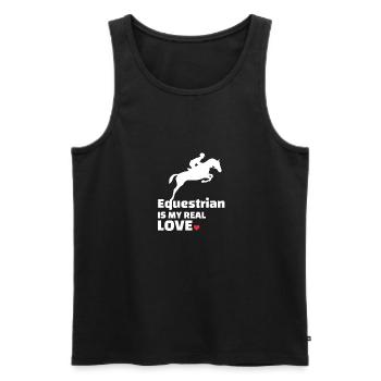 Reiter Pferdeliebhaber - Männer Premium Bio Tank Top - Schwarz - Vorne - Michal (187cm)