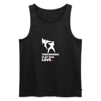 J’adore le Taekwondo - Débardeur bio Premium Homme - noir - Devant - Michal (187cm)