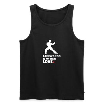 J’adore le Taekwondo - Débardeur bio Premium Homme - noir - Devant - Michal (187cm)
