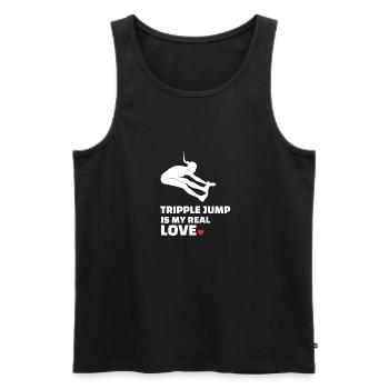 Ich Liebe Dreisprung - Männer Premium Bio Tank Top - Schwarz - Vorne - AI Model Male 178 light (178cm)
