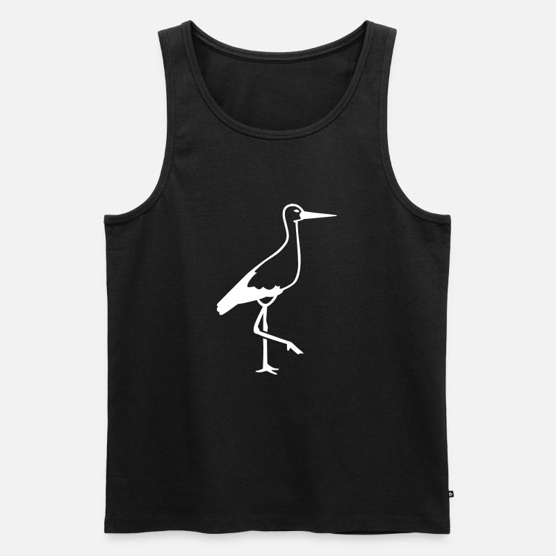 Storch - Männer Premium Bio Tank Top - Schwarz