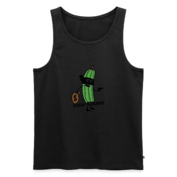 Essig-Schurke Essiggurke Gewürzgurke Dollar - Männer Premium Bio Tank Top - Schwarz - Vorne - AI Model Male 178 light (178cm)