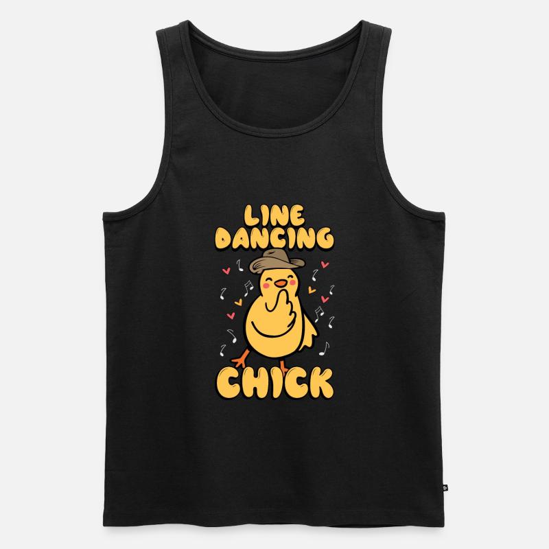 Linedance - Männer Premium Bio Tank Top - Schwarz