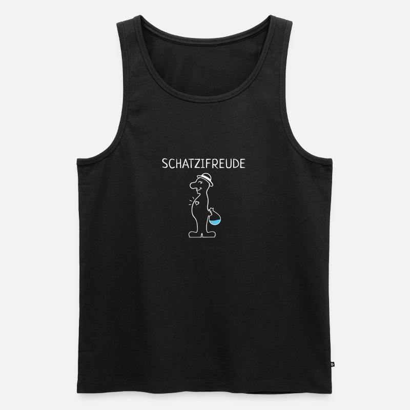 Schatzifreude - Männer Premium Bio Tank Top - Schwarz