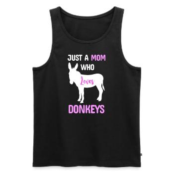 Esel Mama - Männer Premium Bio Tank Top - Schwarz - Vorne - AI Model Male 178 light (178cm)