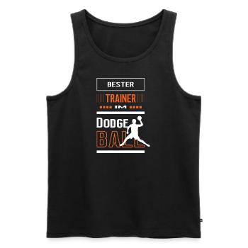 Bester Dodgeball Trainer Dodgeballtrainer Training - Männer Premium Bio Tank Top - Schwarz - Vorne - Michal (187cm)