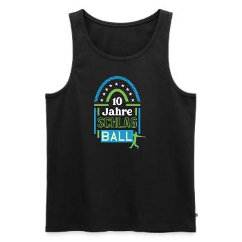 Schlagball Jubiläum 10 Jahre Trainer Spieler Jubi - Männer Premium Bio Tank Top - Schwarz - Vorne - Michal (187cm)
