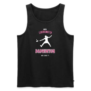Badminton Badmintonerin Spielerin Badmintonspiel - Männer Premium Bio Tank Top - Schwarz - Vorne - AI Model Male 178 light (178cm)