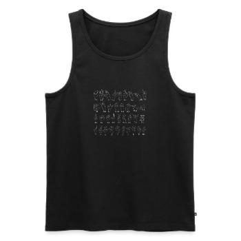 Alphabet Zeichensprache - Gebärdensprache - Männer Premium Bio Tank Top - Schwarz - Vorne - Michal (187cm)