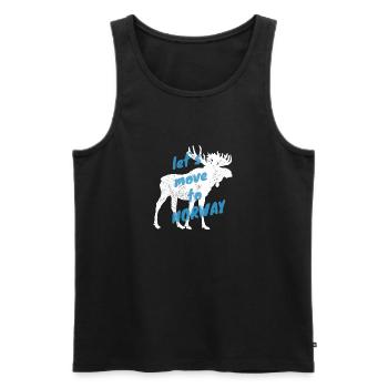 Norwegen Elch Auswandern Umzug Geschenk - Männer Premium Bio Tank Top - Schwarz - Vorne - Michal (187cm)