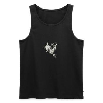 Bambie - Männer Premium Bio Tank Top - Schwarz - Vorne - AI Model Male 178 light (178cm)