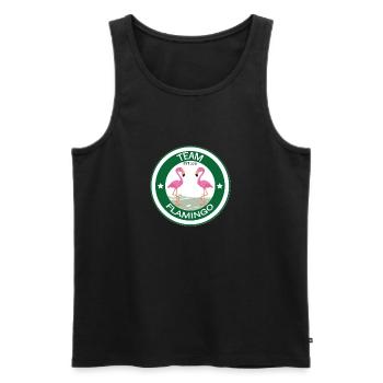 Team Flamingo - Männer Premium Bio Tank Top - Schwarz - Vorne - Michal (187cm)