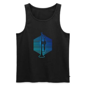 Trumpet Player Trumpet Trumpet Trumpet - Men's Premium Organic Tank Top - black - Front - Michal (187cm)