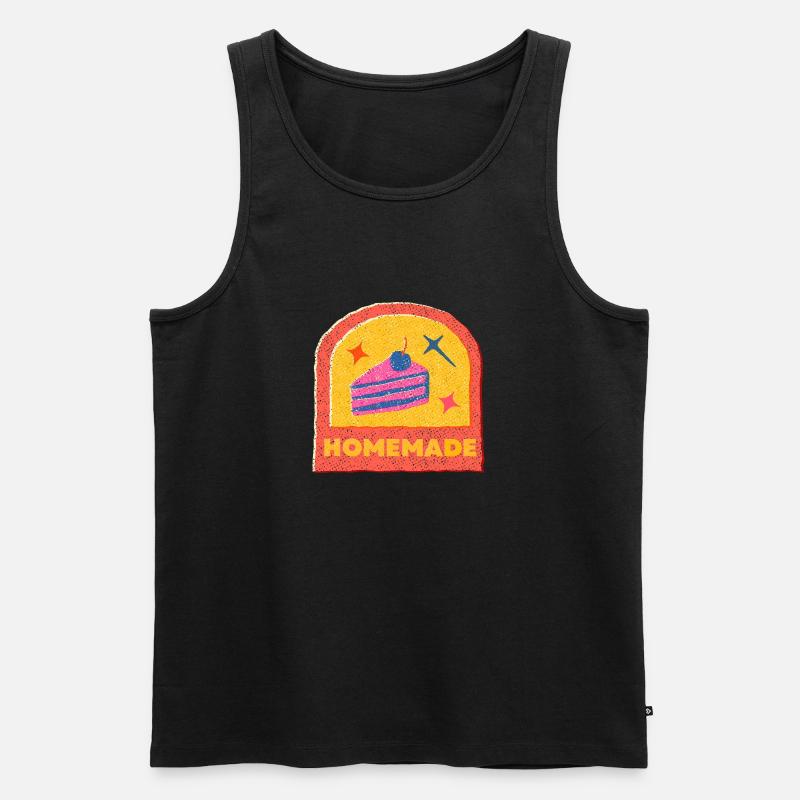 Selbstgemachte Torte Kuchen - Männer Premium Bio Tank Top - Schwarz