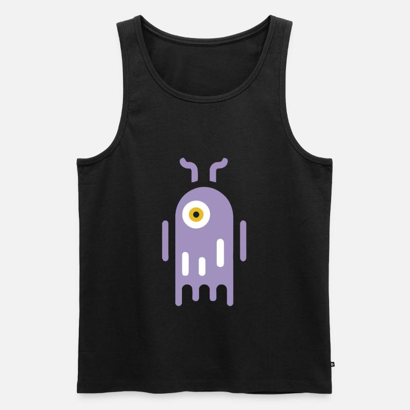Einäugiges Alien - Männer Premium Bio Tank Top - Schwarz