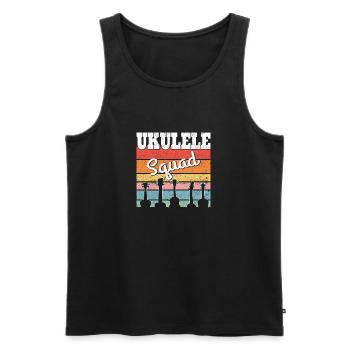 Ukulele Squad - Männer Premium Bio Tank Top - Schwarz - Vorne - Michal (187cm)