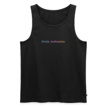 Heraclitus: hope for what seems hopeless - Men's Premium Organic Tank Top - black - Front - AI Model Male 178 light (178cm)