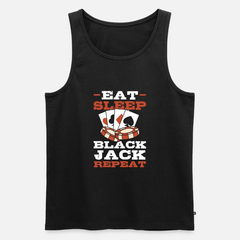 Blackjack Black Jack - Männer Premium Bio Tank Top - Schwarz