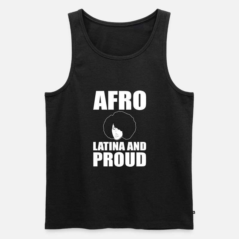 Afro Latina - Männer Premium Bio Tank Top - Schwarz