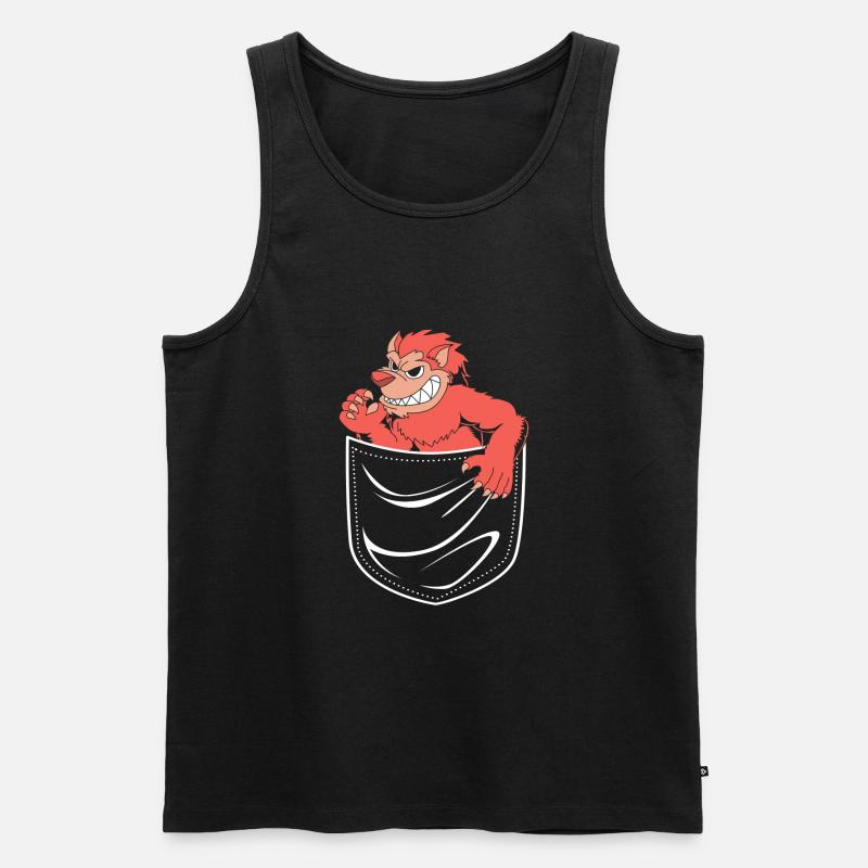 Werwolf - Männer Premium Bio Tank Top - Schwarz