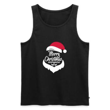 merry christmas everyone - Men's Premium Organic Tank Top - black - Front - Michal (187cm)
