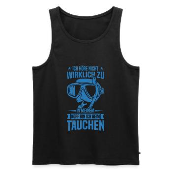 Scuba Diver Shirt Für Flaschen Taucher Tauchen - Männer Premium Bio Tank Top - Schwarz - Vorne - AI Model Male 178 light (178cm)
