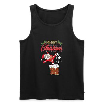 Weihnachtsmann - Männer Premium Bio Tank Top - Schwarz - Vorne - Michal (187cm)