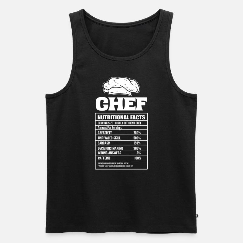 Lustiger Koch Saucier - Männer Premium Bio Tank Top - Schwarz