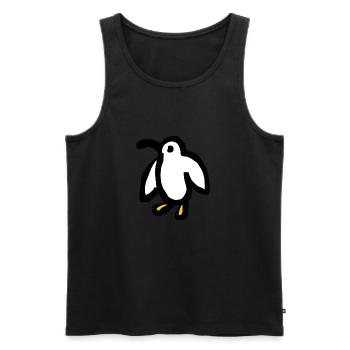 Natur Planet Vogel Pinguin - Männer Premium Bio Tank Top - Schwarz - Vorne - AI Model Male 178 light (178cm)