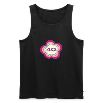 40. 40 YEARS. 40th ANNIVERSARY. BIRTHDAY 40 YEARS. - Men's Premium Organic Tank Top - black - Front - Michal (187cm)