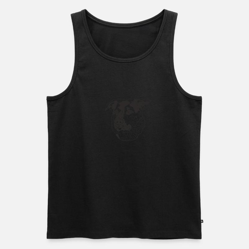 Schäferhund Mix - Männer Premium Bio Tank Top - Schwarz