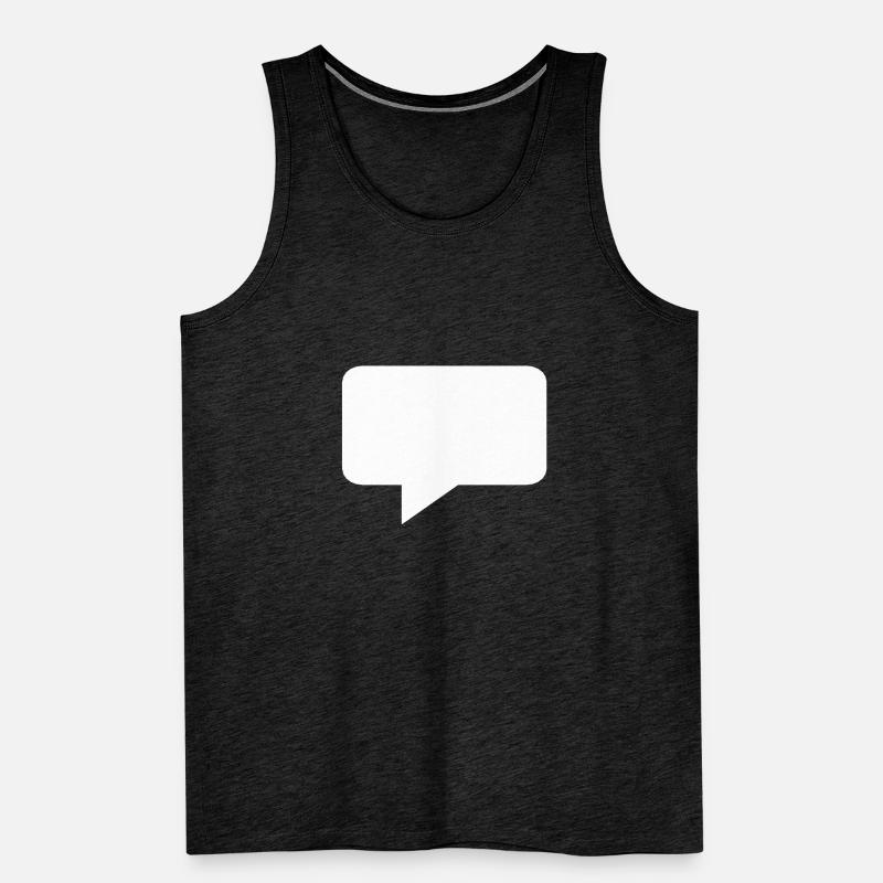 speech, speech, speech bubble, rhetoric, gift idea Men's Premium Organic Tank Top