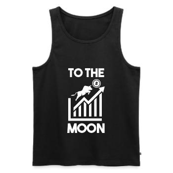 Investissement To The Moon Actions Bourse Investir Bull - Débardeur bio Premium Homme - noir - Devant - Michal (187cm)